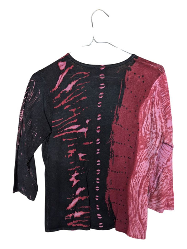 Red and Black Chagall 3/4 Sleave Shirt Size Small