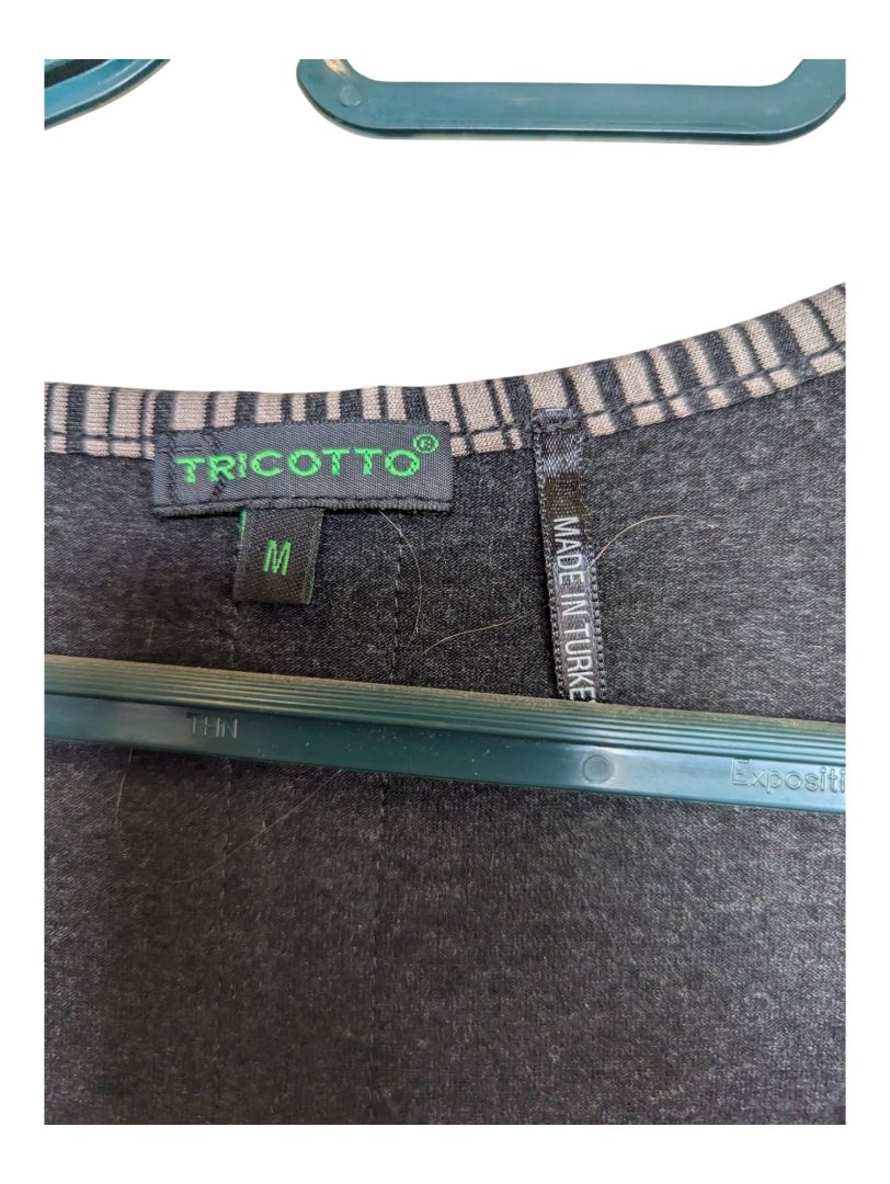 Beige and Grey Tricotto Long Sleave Size Medium