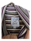 Purple and Green Stripped Cafe au Lait Turtleneck Sweater Size Medium