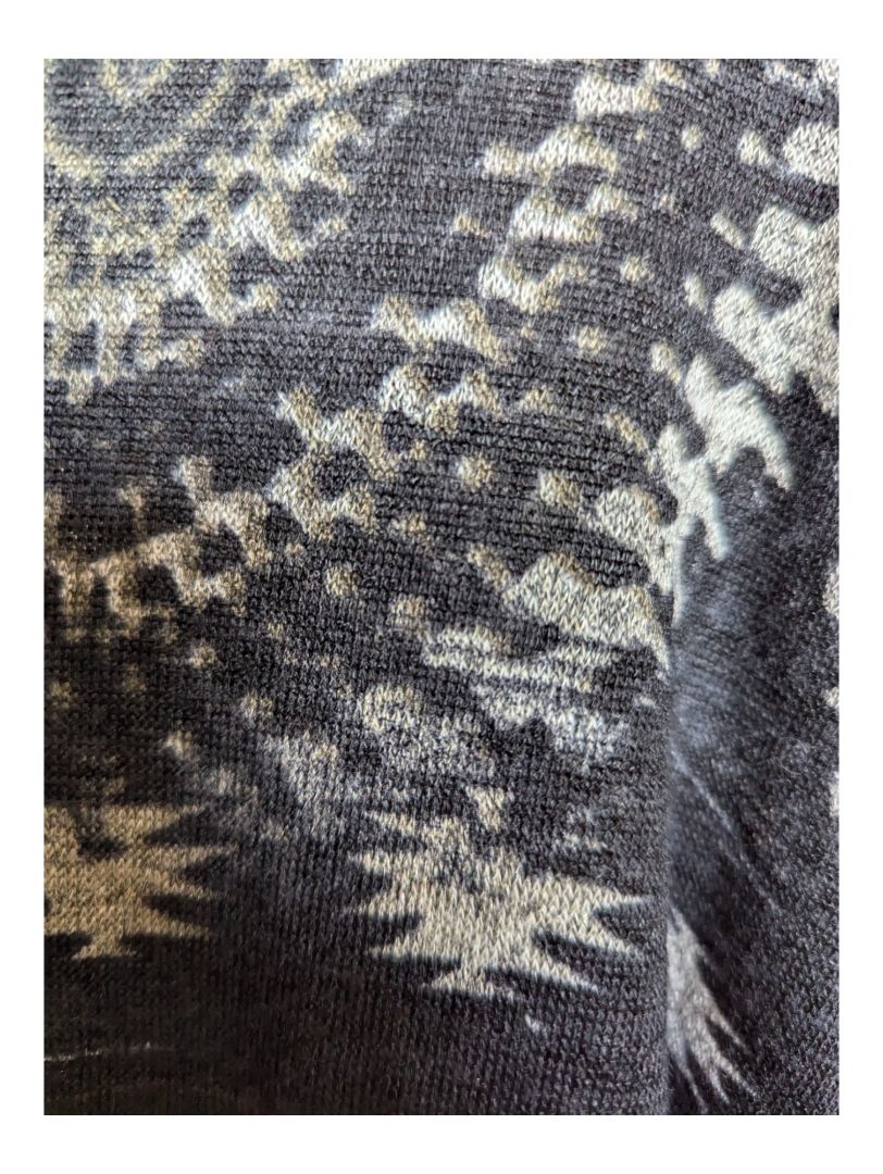 Purple and Grey Tribal Jeans Long Sleave Size Small