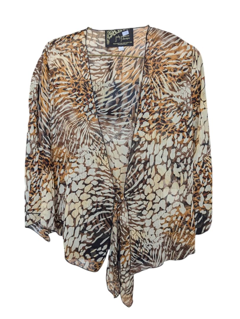 Cheetah Print Judy Joannou Wrap Size xs