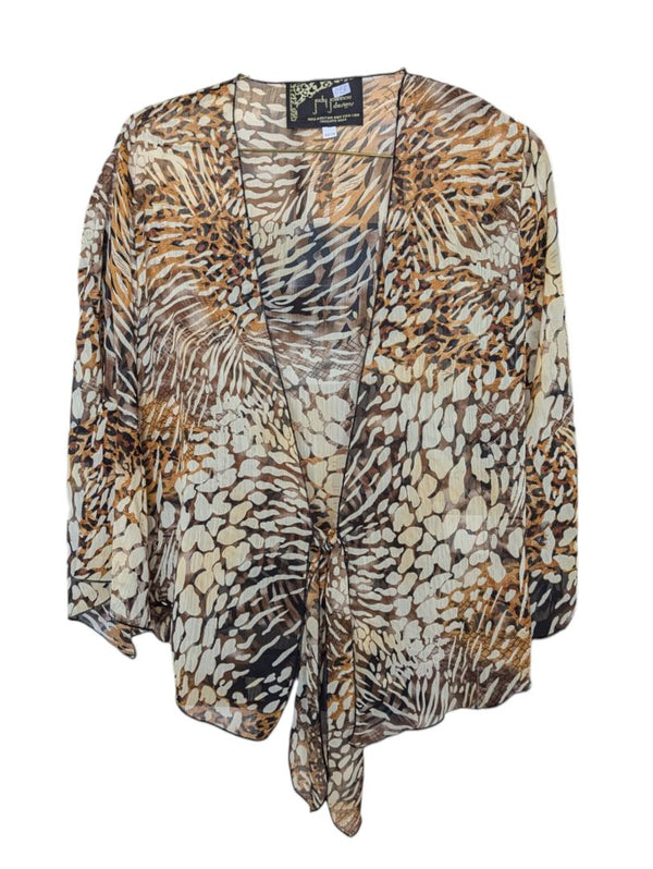 Cheetah Print Judy Joannou Wrap Size xs