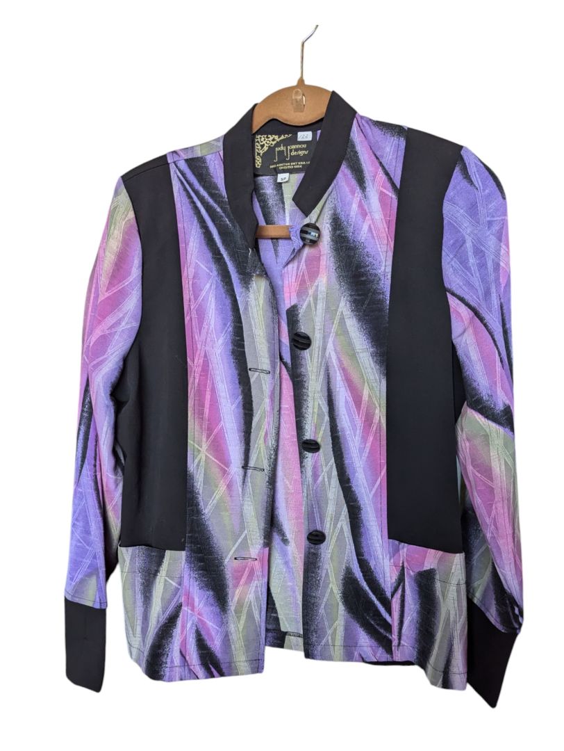 Funky Purple Judy Joannou Button-up Size Small