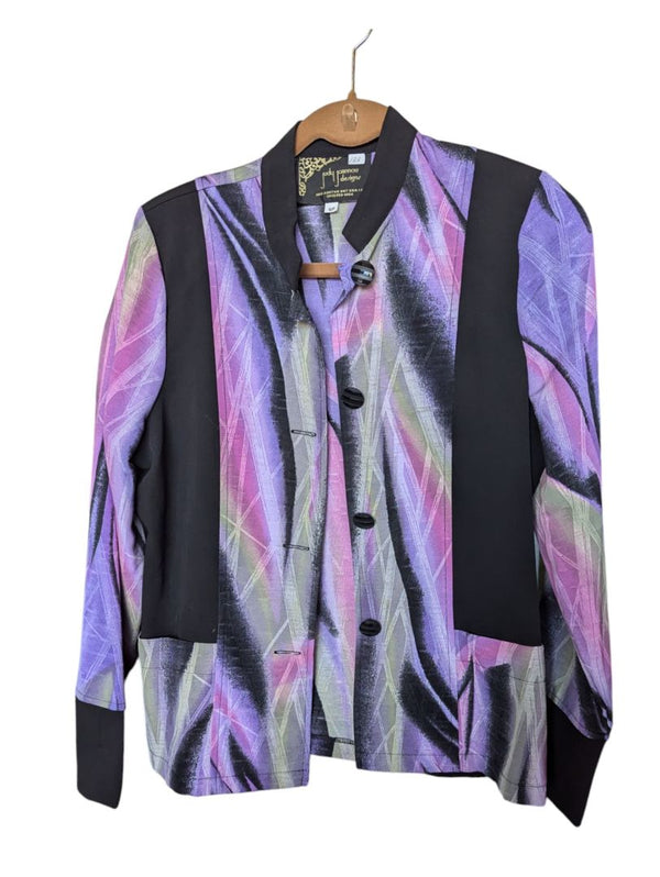 Funky Purple Judy Joannou Button-up Size Small