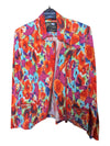 Colourful Floral Judy Joannou Zip-Up Blazer Size Small