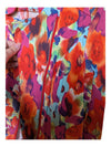 Colourful Floral Judy Joannou Zip-Up Blazer Size Small