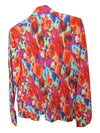 Colourful Floral Judy Joannou Zip-Up Blazer Size Small