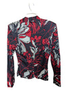 Red and Black Nueva Zip-Up Blazer Size 4