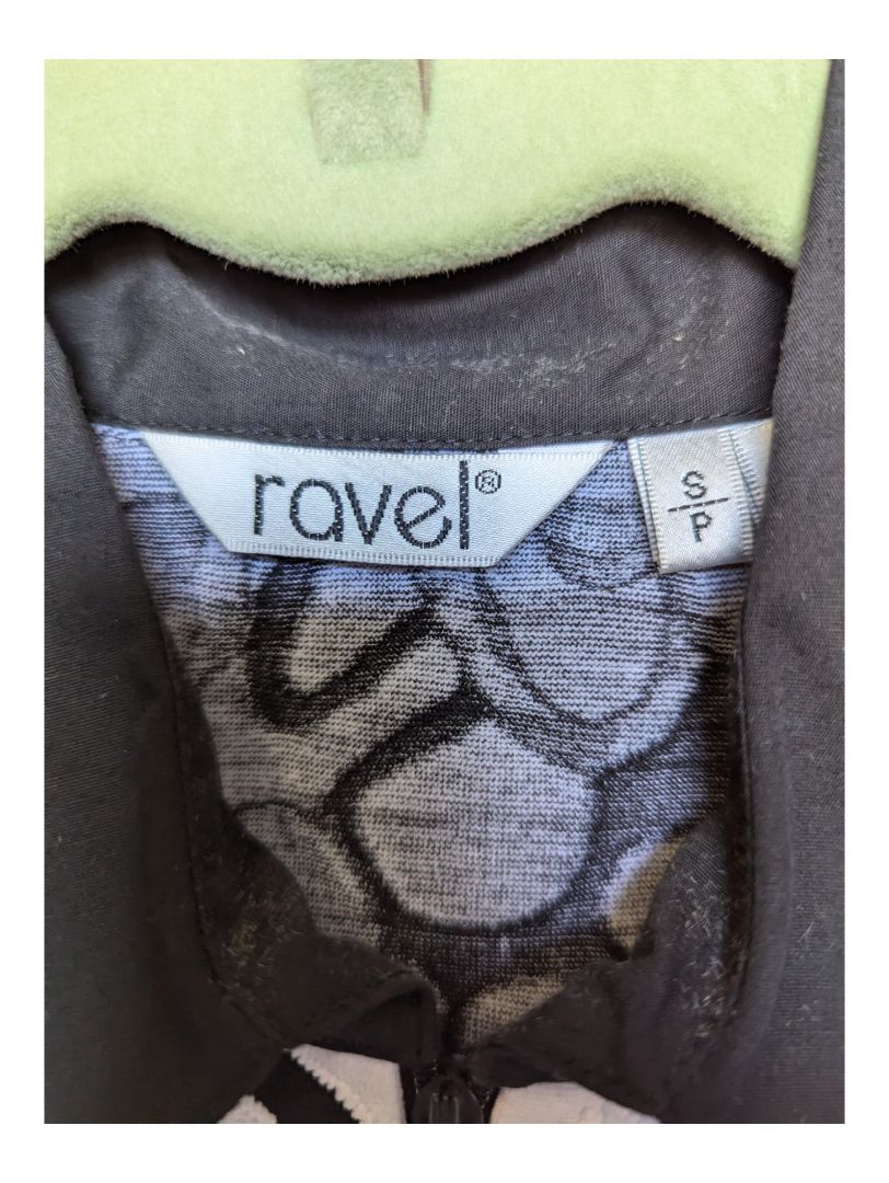 Black and White Ravel Zip-Up Sweat Shirt Size Small