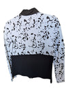 Black and White Ravel Zip-Up Sweat Shirt Size Small