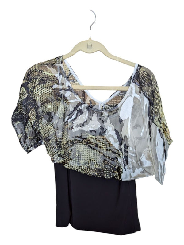 Grey and Black Neuva Blouse Size 4