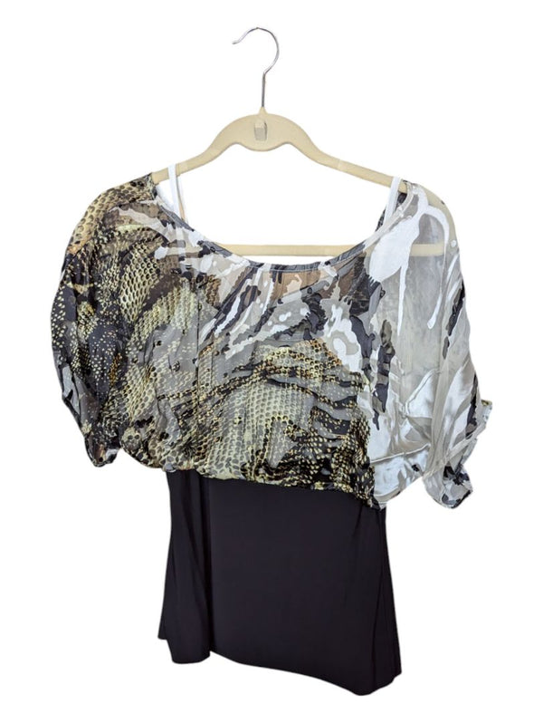 Grey and Black Neuva Blouse Size 4