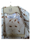 Cream and Brown Ravel Button-Up Size Small