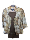Gold and Brown Nueva Jacket and Pant Set Size 8