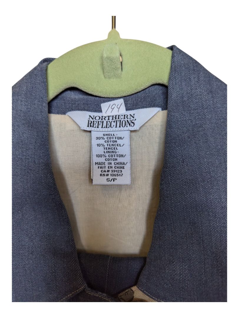 Blue and Cream Northern Reflections Quilt Jacket and Pants Size Small