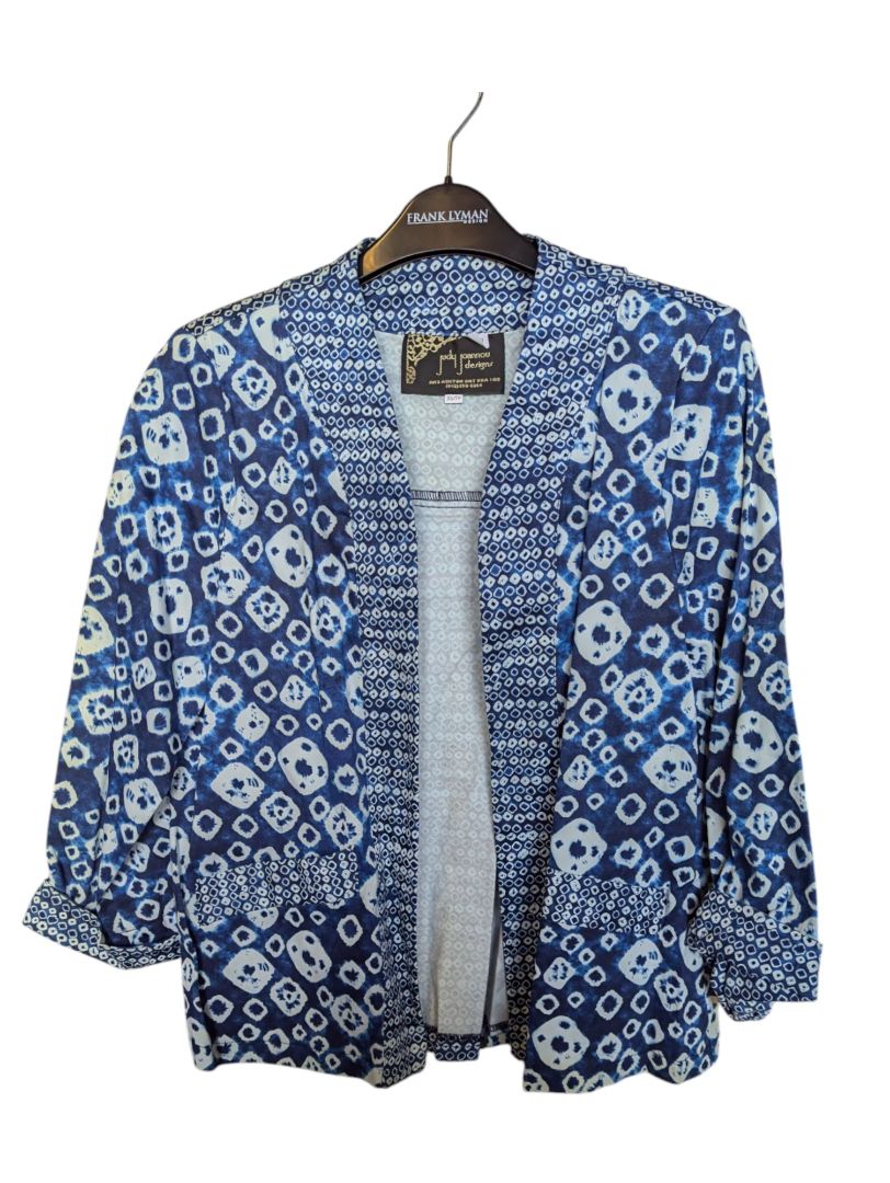 Blue and White Judy Joannou Jacket Size xs