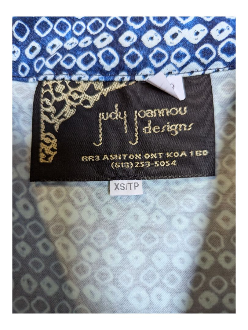 Blue and White Judy Joannou Jacket Size xs