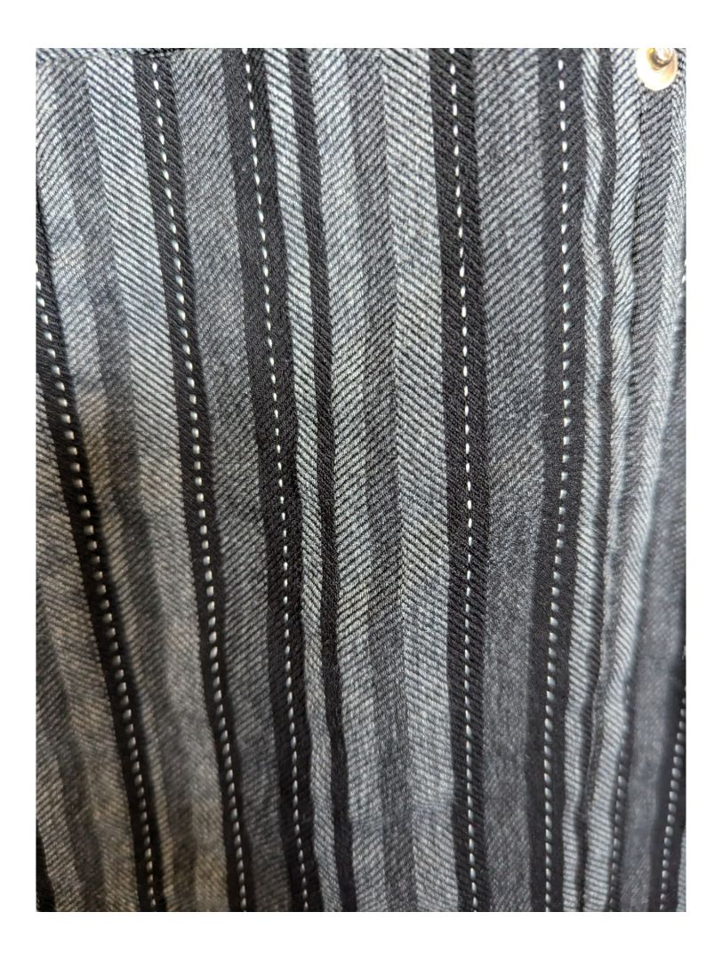 Grey Stripped Selene Button-Up Size 7/8