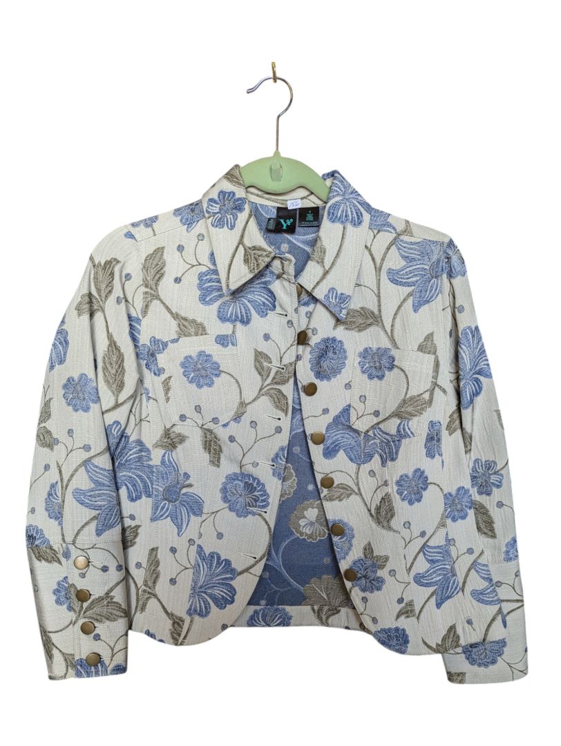 Blue Flower Y Size 4 Jacket