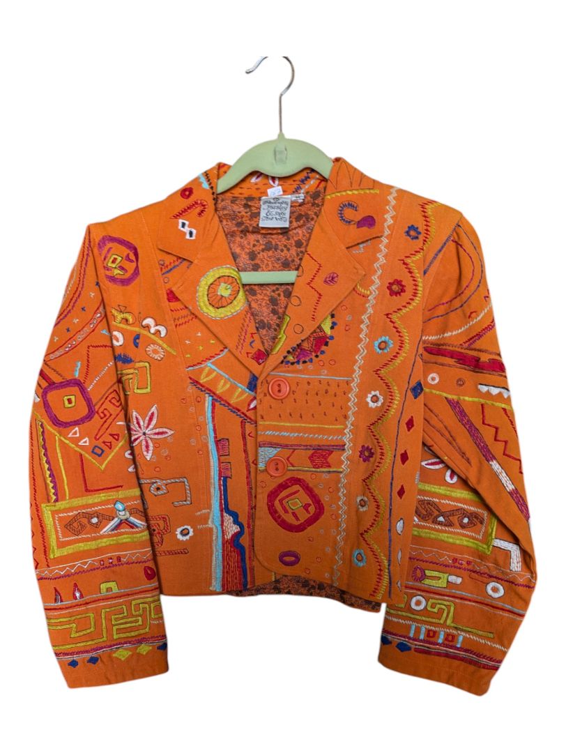Orange Colourful Parsley & Sage Blazer Size M