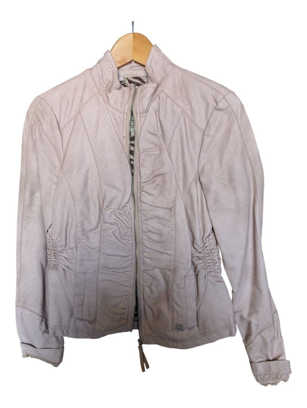 Pink Leather Point Zero Jacket Size Small