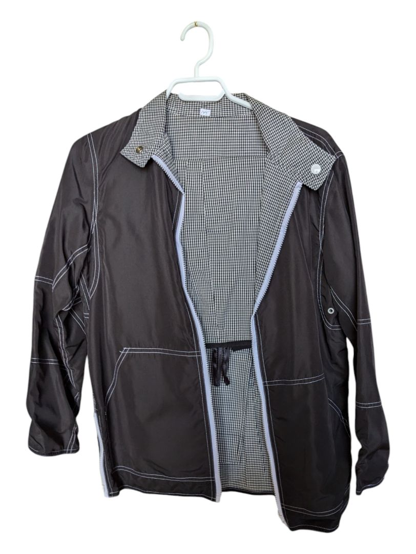 Black Lined Jacket with Zippers Spanner Size 6