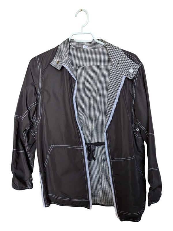 Black Lined Jacket with Zippers Spanner Size 6