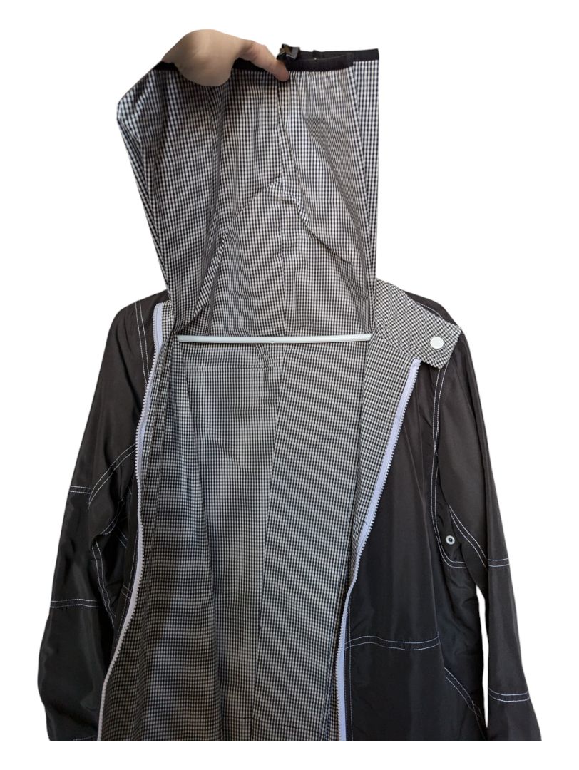 Black Lined Jacket with Zippers Spanner Size 6