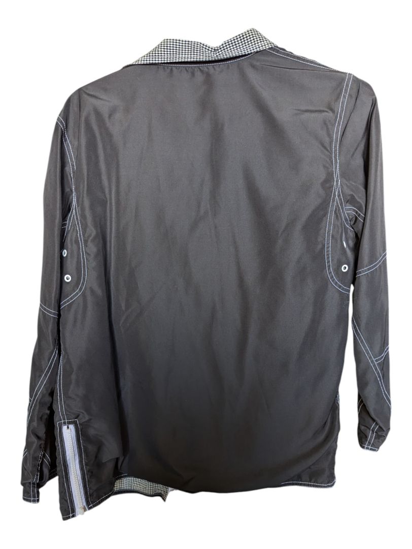 Black Lined Jacket with Zippers Spanner Size 6