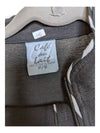 Grey Knitted Zip-Up Hoodie Cafe au Lait Size Small