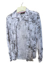 Black Printed Pattern Shirt Foxcroft Size 4