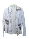 White Jacket with Black Graphics Ravel Size Small