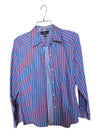 Blue and Red Lined Shirt Foxcroft Size 4