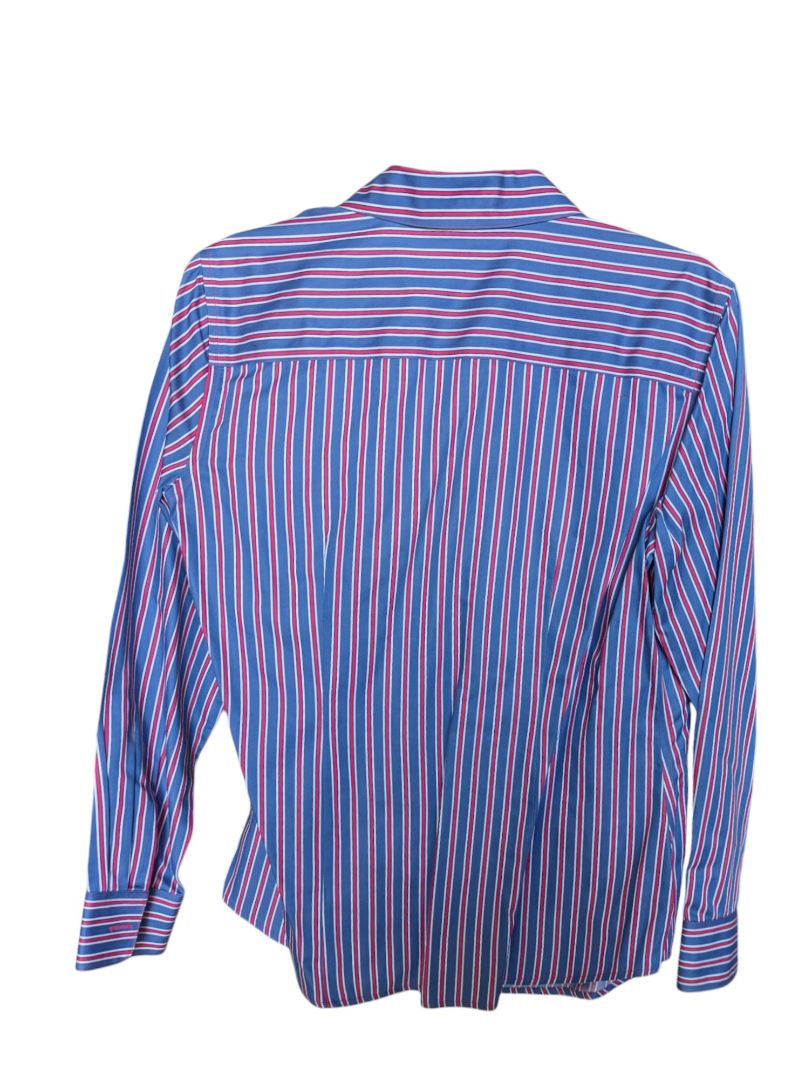 Blue and Red Lined Shirt Foxcroft Size 4