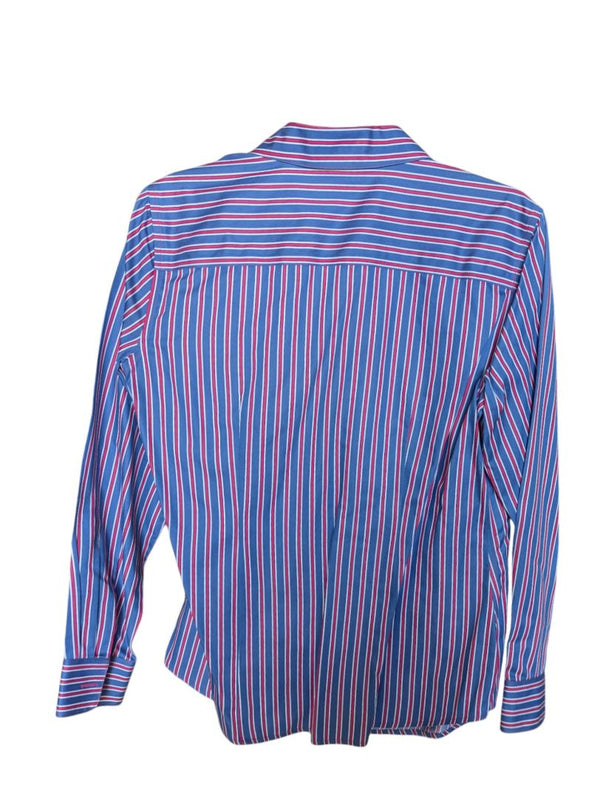 Blue and Red Lined Shirt Foxcroft Size 4
