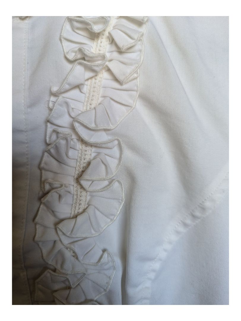 White Blouse with Flower Designs Tribal Size 6