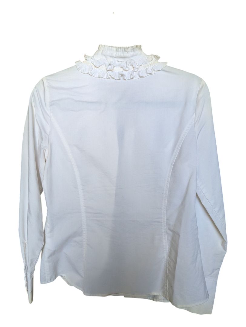 White Blouse with Flower Designs Tribal Size 6