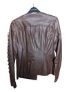 Brown Leather Jacket Tribal.Jeans Size Small