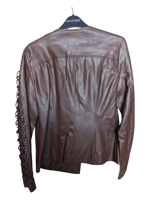 Brown Leather Jacket Tribal.Jeans Size Small