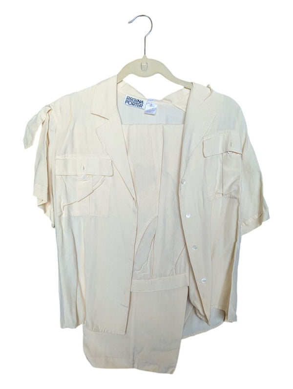 Beige Blouse with Pants Regina Porter Size 6