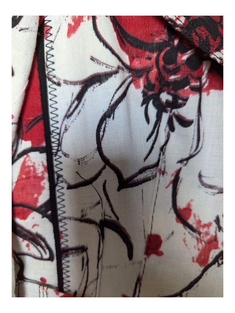 Red and Black Flower Pattern Blazer VEX Size 36