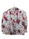 Red and Black Flower Pattern Blazer VEX Size 36