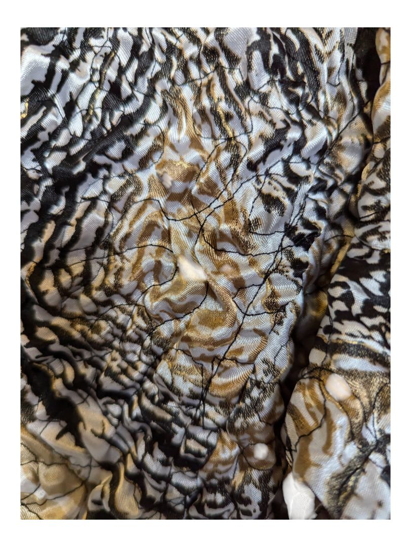 Golden and Black Swirl Pattered Jacket Frank Lyman Size 10