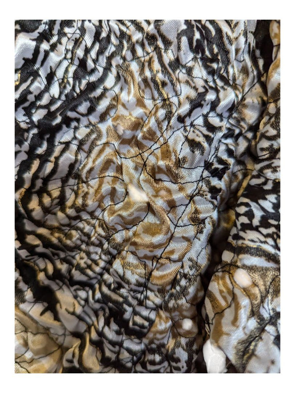 Golden and Black Swirl Pattered Jacket Frank Lyman Size 10