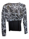 Black Tank with White Graphic Shawl Nueva Size 4