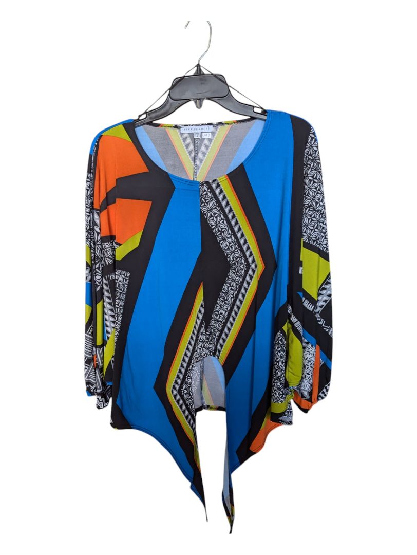 Blue Orange and Black Patterned Long Sleeves Anna + Hope Size Small