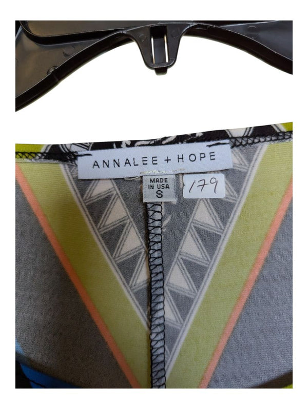 Blue Orange and Black Patterned Long Sleeves Anna + Hope Size Small