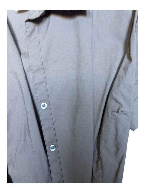 Brown Button-up Short Sleeve CheroKee Size M