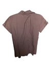Brown Button-up Short Sleeve CheroKee Size M