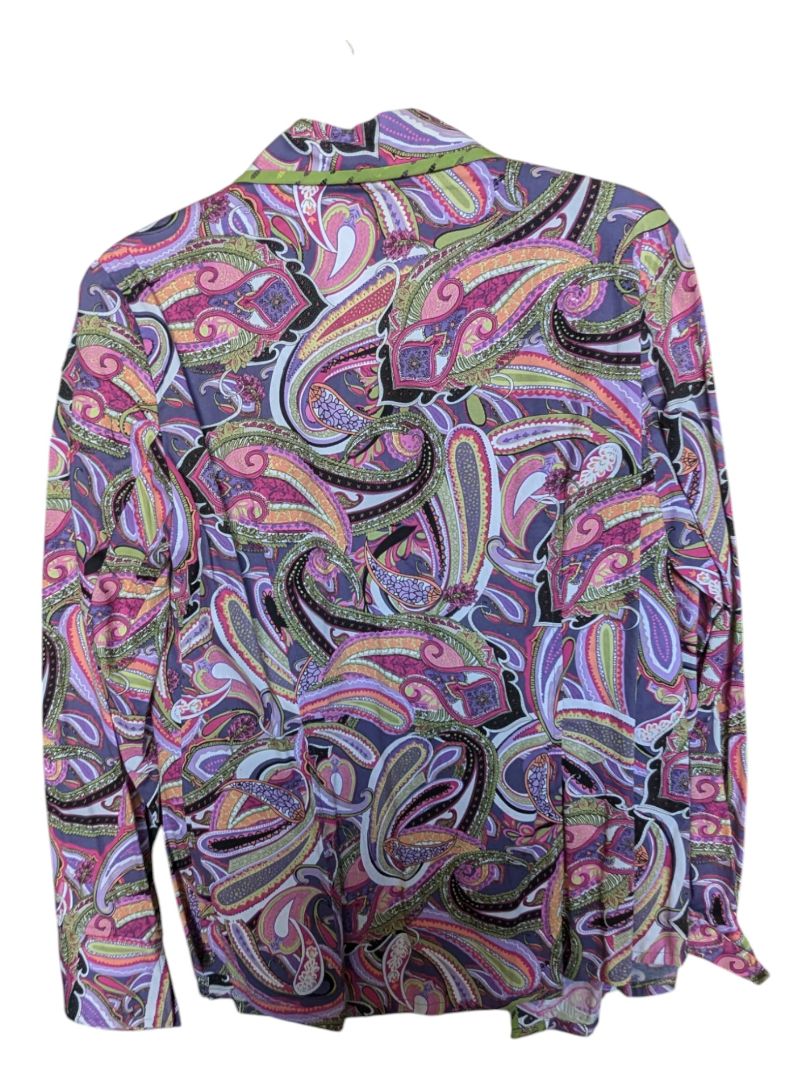 Purple and Pink Graphic Shirt Abbie Mags Size S